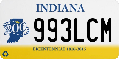 IN license plate 993LCM