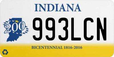 IN license plate 993LCN