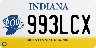 IN license plate 993LCX