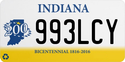 IN license plate 993LCY