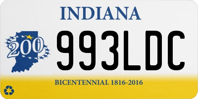 IN license plate 993LDC