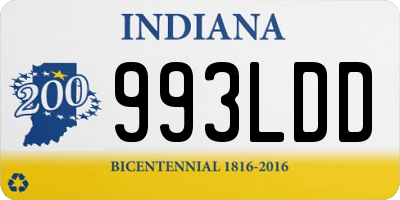 IN license plate 993LDD