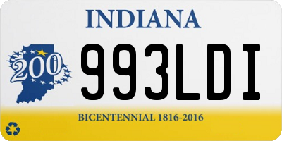 IN license plate 993LDI
