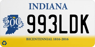 IN license plate 993LDK