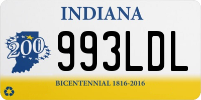 IN license plate 993LDL