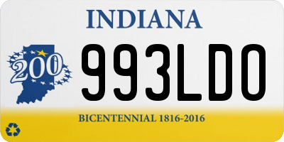 IN license plate 993LDO