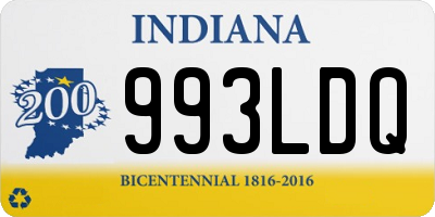 IN license plate 993LDQ