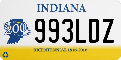 IN license plate 993LDZ