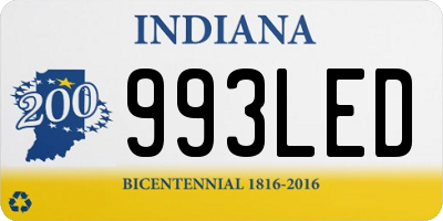 IN license plate 993LED