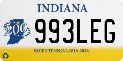 IN license plate 993LEG