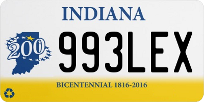 IN license plate 993LEX