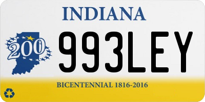 IN license plate 993LEY