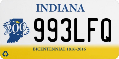 IN license plate 993LFQ