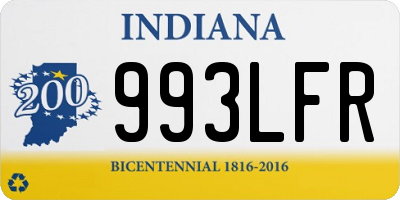 IN license plate 993LFR