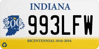 IN license plate 993LFW