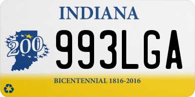 IN license plate 993LGA