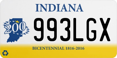 IN license plate 993LGX