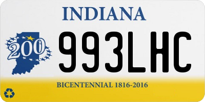 IN license plate 993LHC