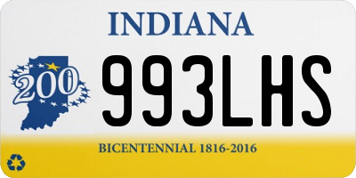 IN license plate 993LHS
