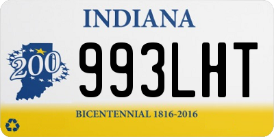 IN license plate 993LHT