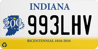 IN license plate 993LHV