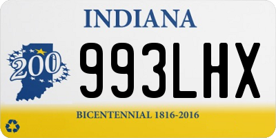 IN license plate 993LHX