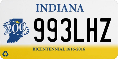 IN license plate 993LHZ