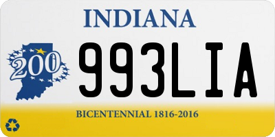 IN license plate 993LIA