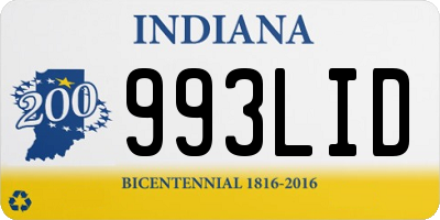 IN license plate 993LID