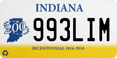 IN license plate 993LIM