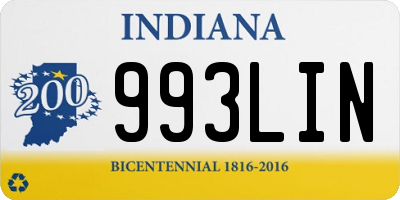 IN license plate 993LIN