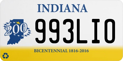 IN license plate 993LIO