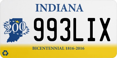 IN license plate 993LIX