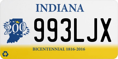 IN license plate 993LJX