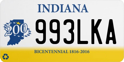 IN license plate 993LKA