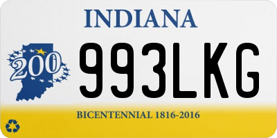 IN license plate 993LKG
