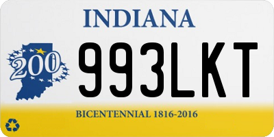 IN license plate 993LKT