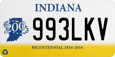 IN license plate 993LKV