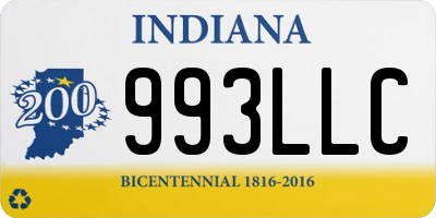 IN license plate 993LLC