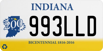 IN license plate 993LLD