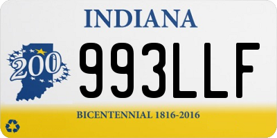 IN license plate 993LLF