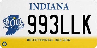 IN license plate 993LLK