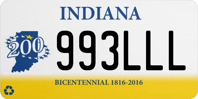 IN license plate 993LLL