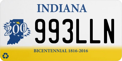 IN license plate 993LLN