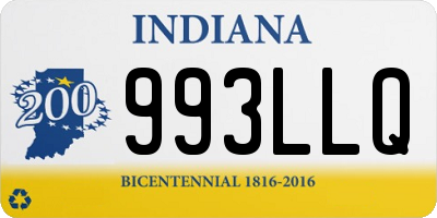 IN license plate 993LLQ