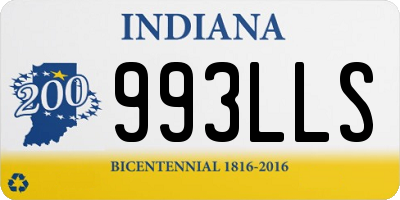 IN license plate 993LLS