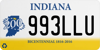 IN license plate 993LLU