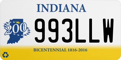 IN license plate 993LLW