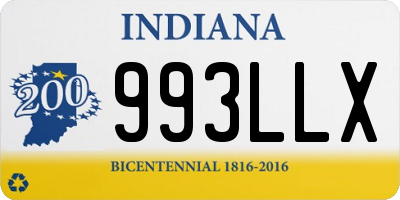 IN license plate 993LLX