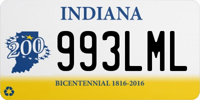 IN license plate 993LML